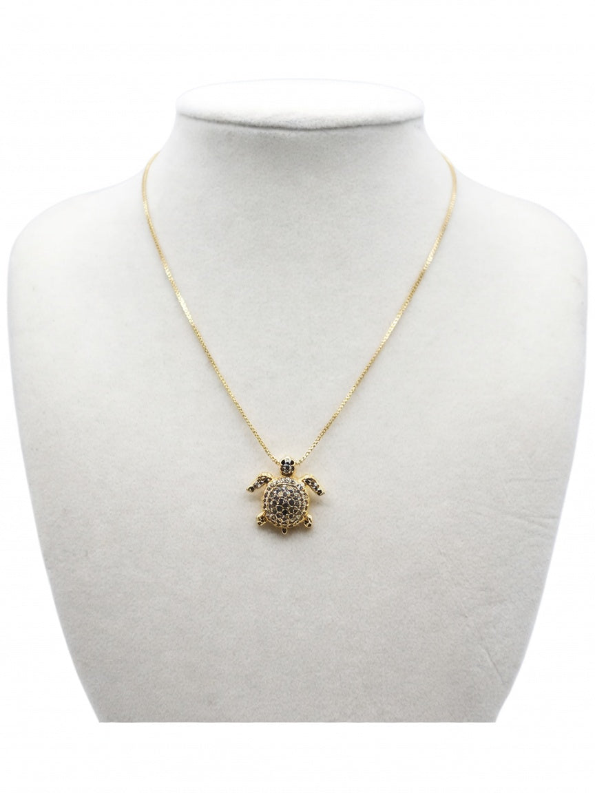 Midnight Turtle Necklace