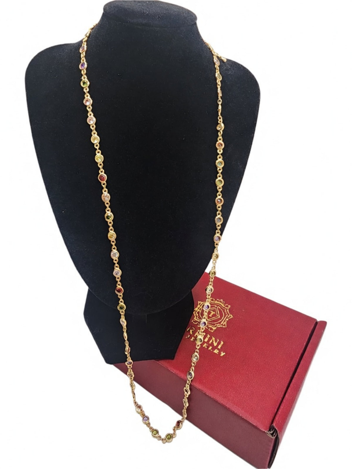 Prism Bezel Necklace — Long