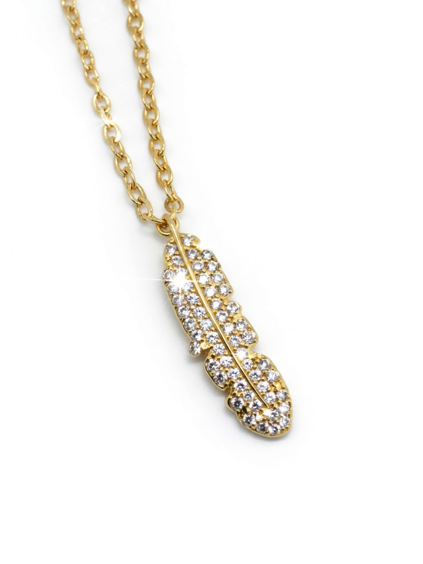 Plume d’Or Gold-Plated Feather Necklace
