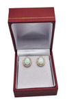 Laguna Opal Halo Stud Earrings