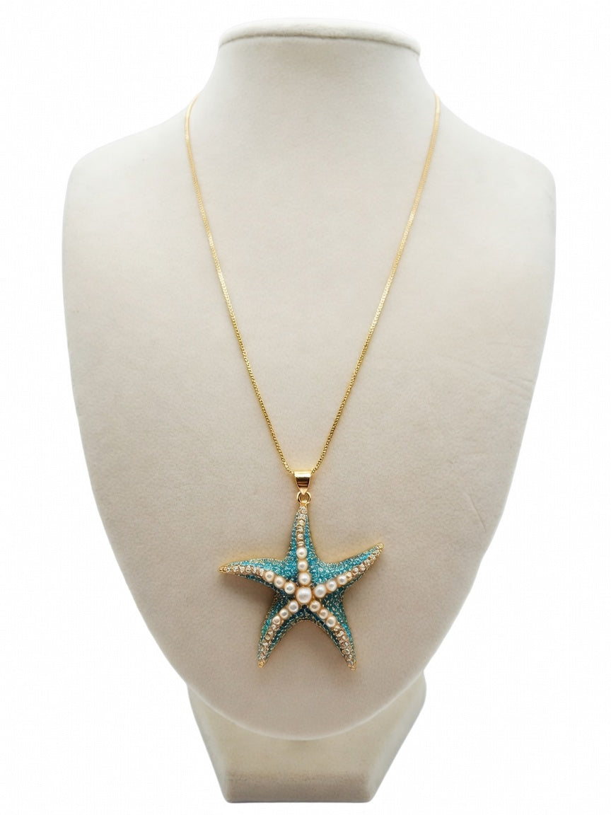 Azure Starfish Necklace