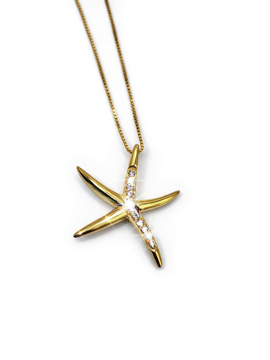 Stella Marina Gold-Plated Starfish Necklace
