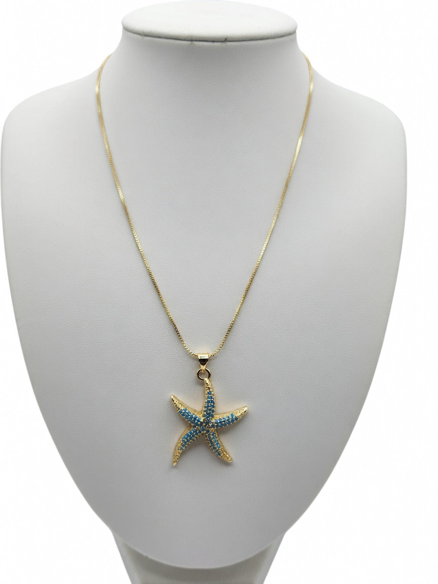 Azure Starfish Necklace