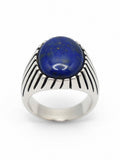 Azure Lapis Sterling Silver Men’s Ring