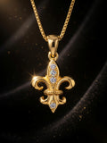 Royale Fleur-de-Lis Gold-Plated Necklace