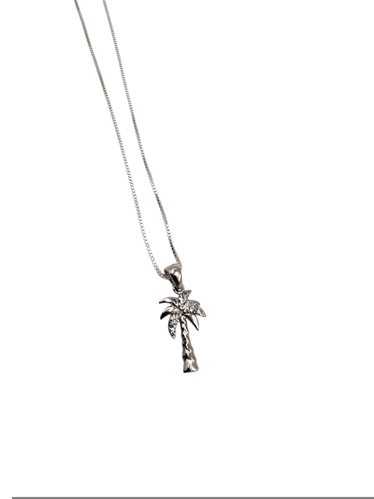Palmera Sterling Silver Palm Tree Necklace