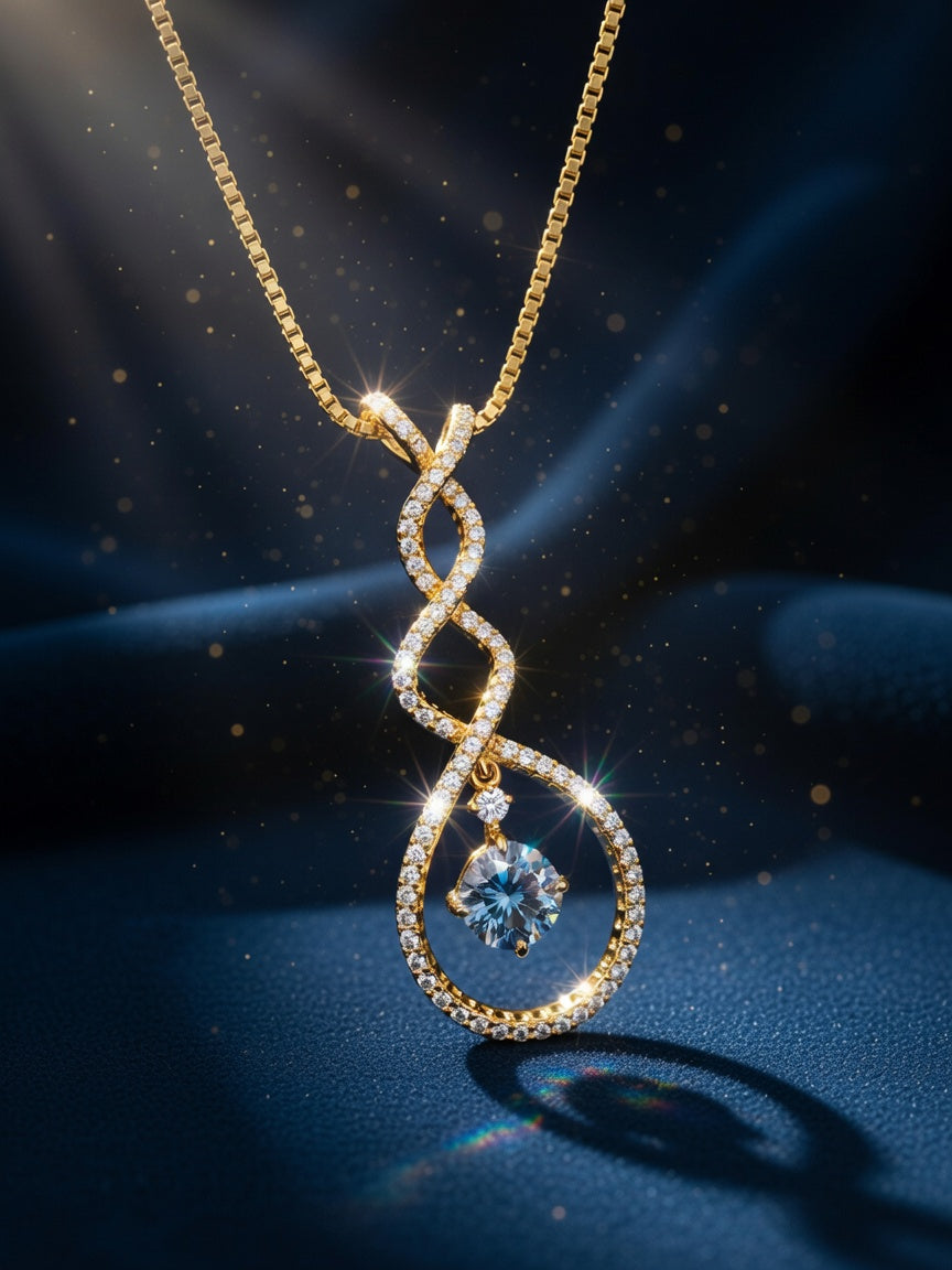 Éternité Gold-Plated Infinity Pendant Necklace