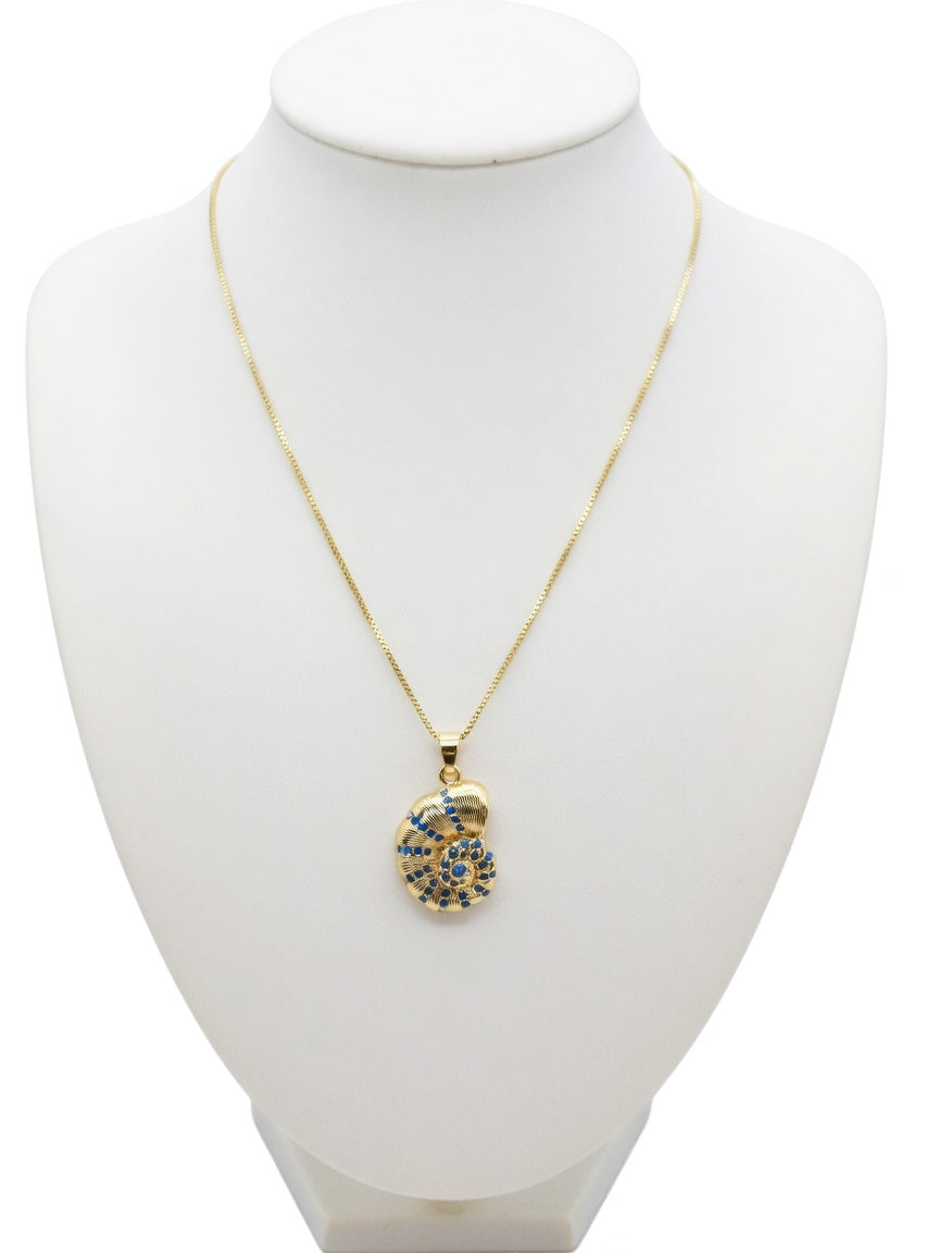 Azure Nautilus Necklace