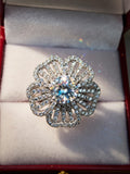 Riviera Bloom Sterling Silver Statement Ring