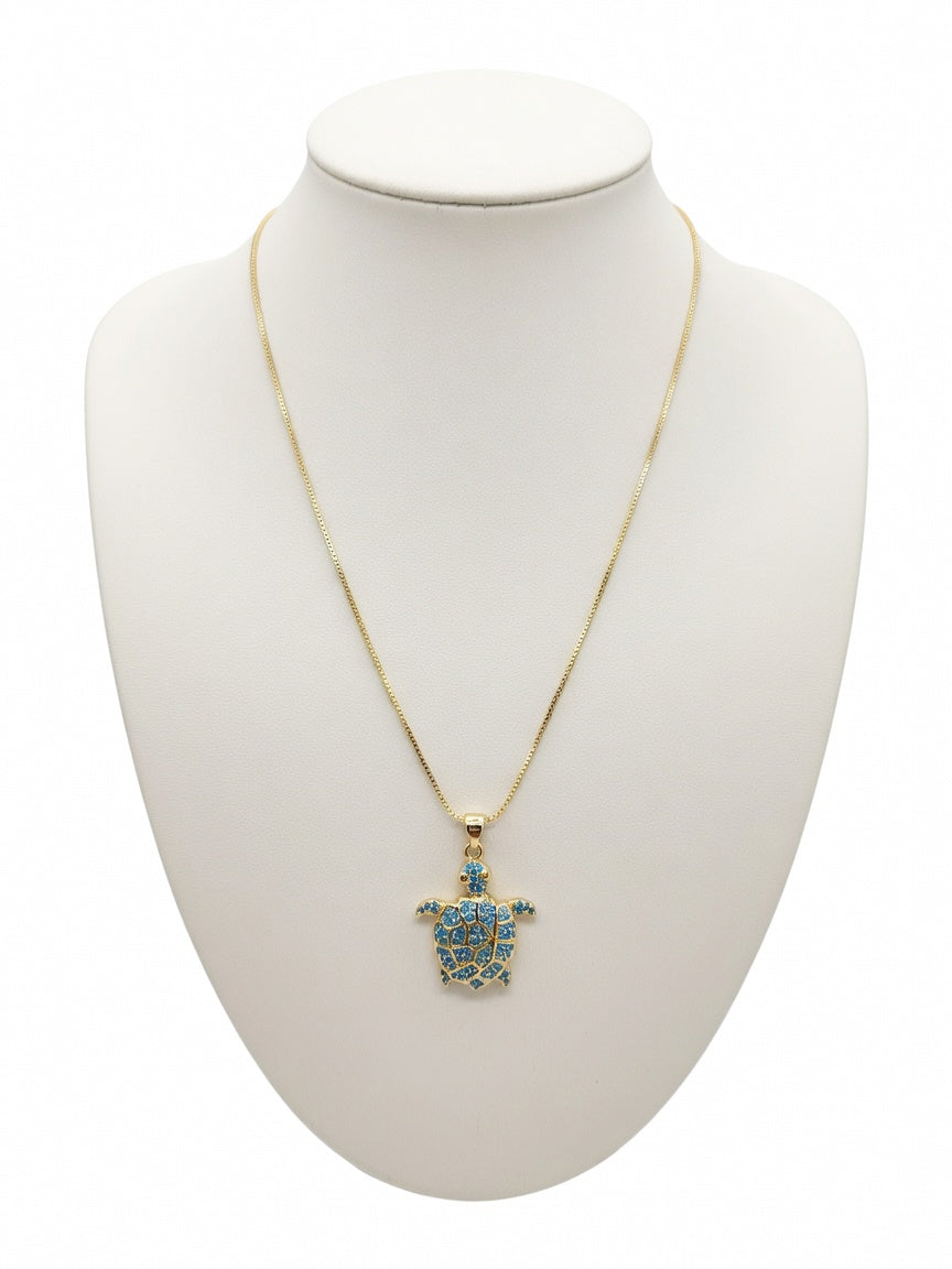 Azure Sea Turtle Necklace